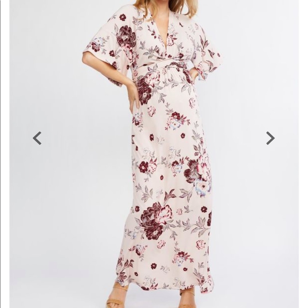 Jessica Simpson Flutter Sleeve Floral Wrap Dress